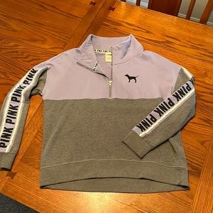 PINK Sweatshirt Pullover Quarter Zip